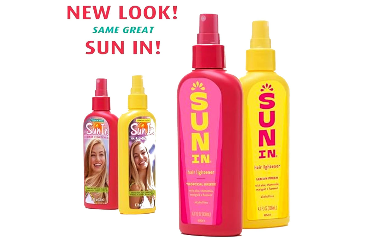 Person applying Sun In outdoors in sunlight for natural heat-activated highlights