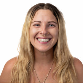 Sun Zapper applied to nose and cheek showing visible protection