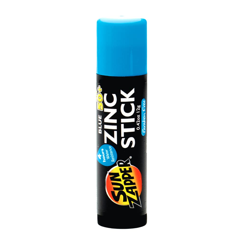 Sun Zapper front packaging blue stick showing product and SPF benefit