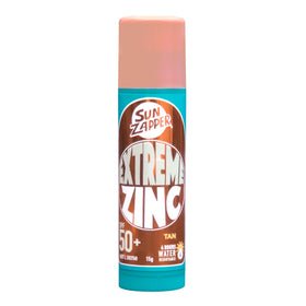 Sun Zapper front packaging showing tan stick and SPF50 benefit