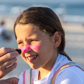 Sun Zapper open stick showing twist-up mechanism for mess-free application