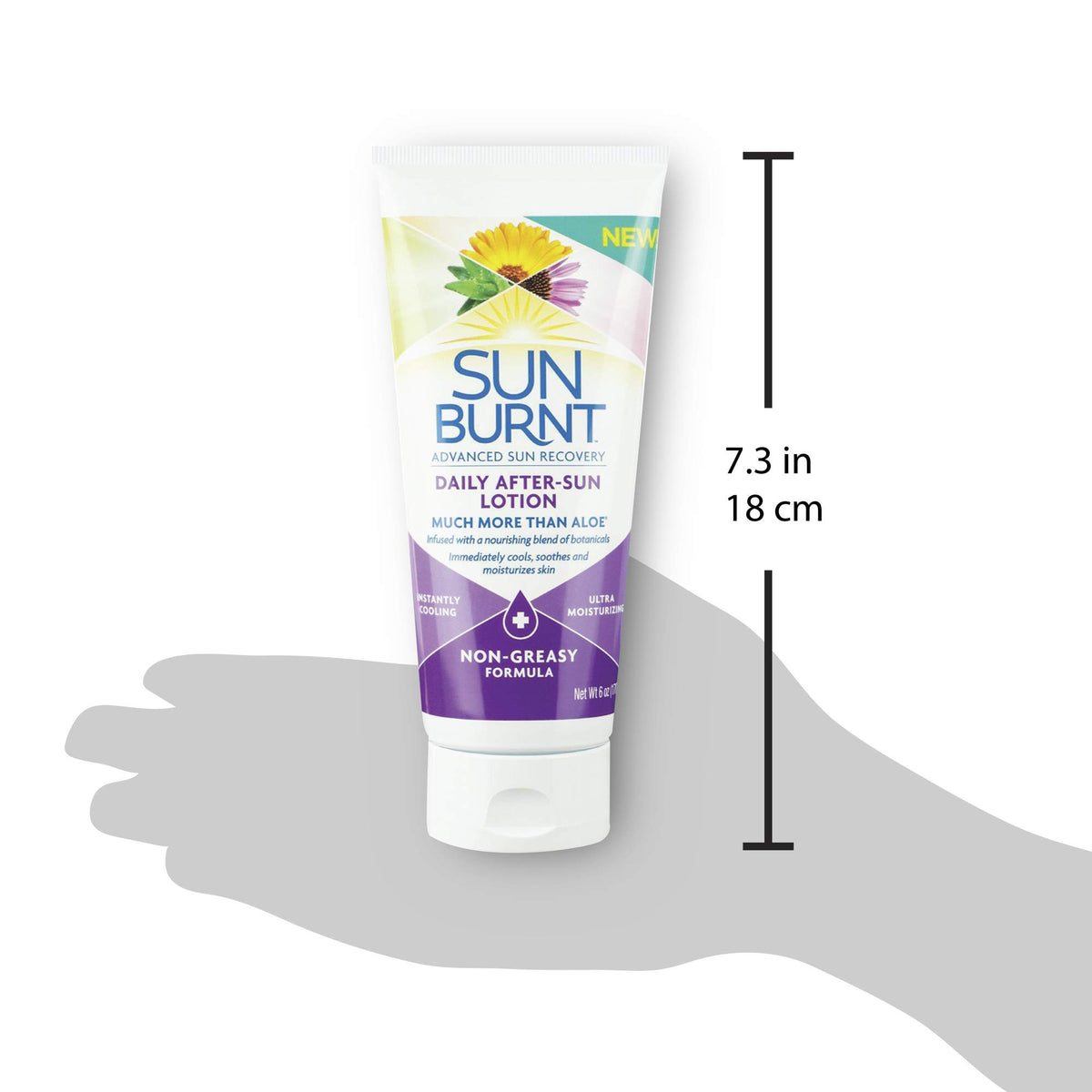 Sunburnt used on a beach towel in sunlight illustrating on-the-go post-sun care