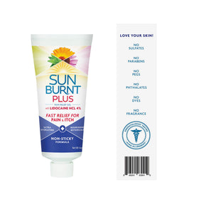 Person applying Sunburnt at the beach demonstrating on-the-spot recovery