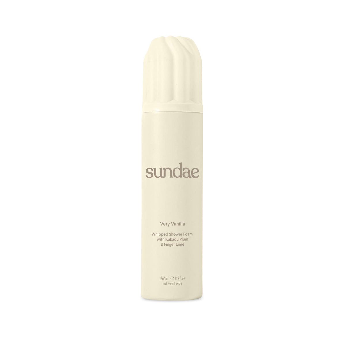 sundae front bottle showing very vanilla label and scent benefit