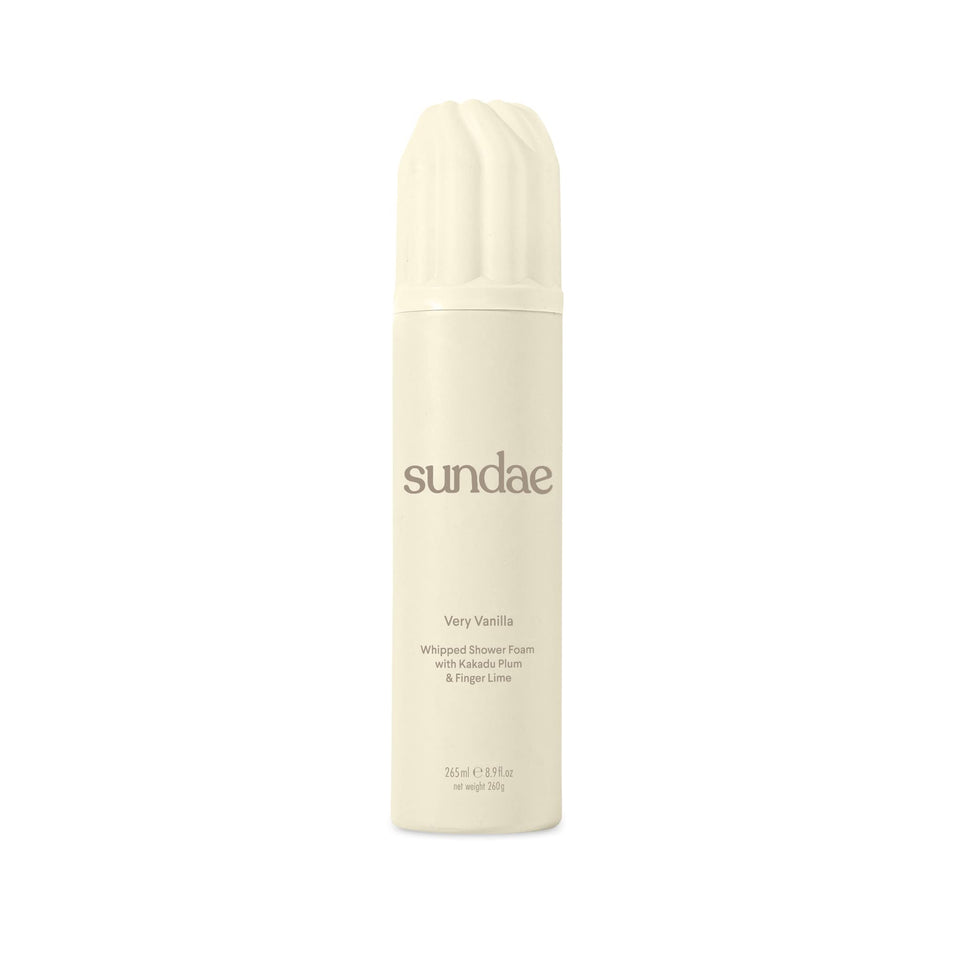sundae front bottle showing very vanilla label and scent benefit
