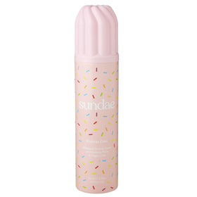 sundae front bottle showing whipped shower foam packaging and playful scent