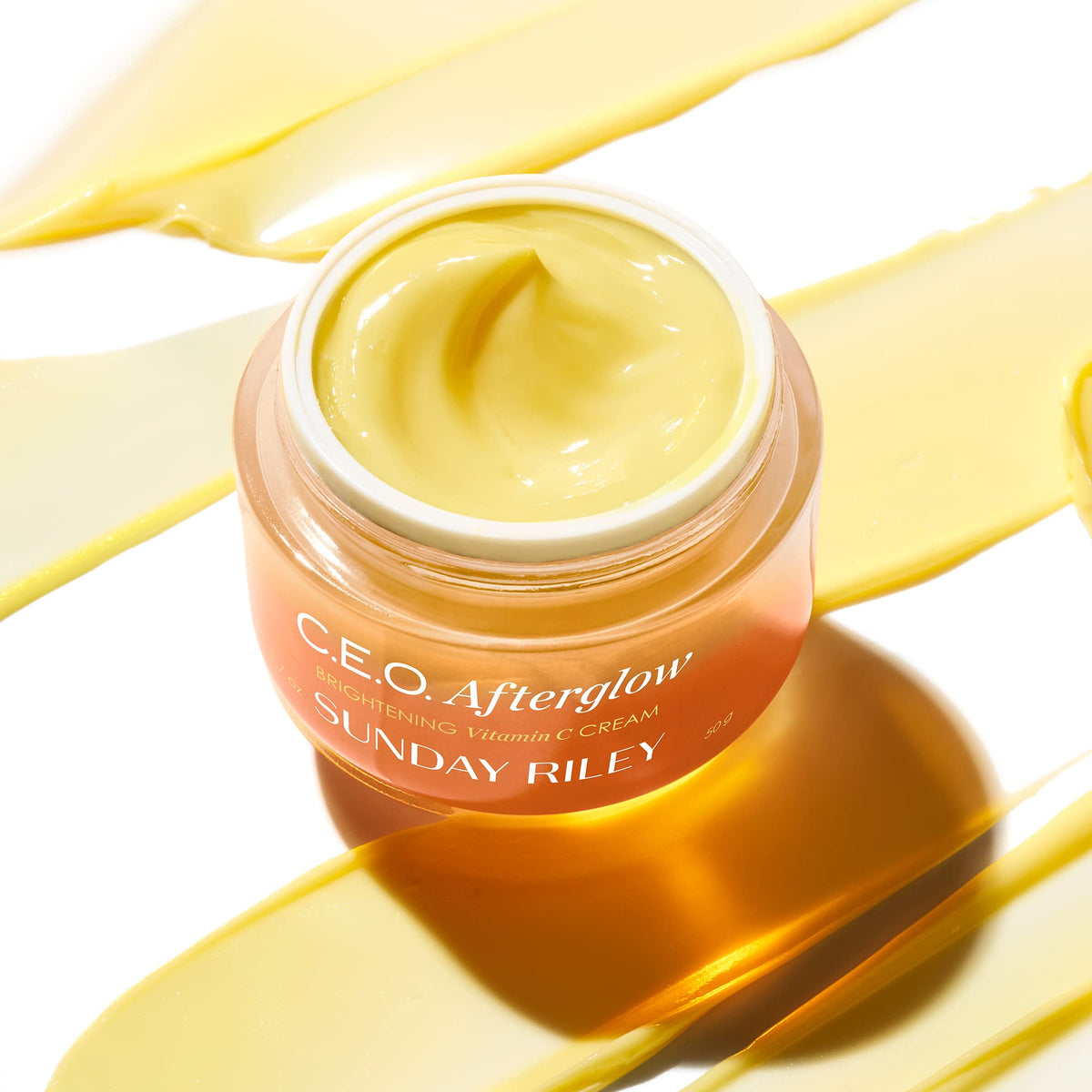 Sunday Riley gel-cream texture close-up showing luminous hydration benefit