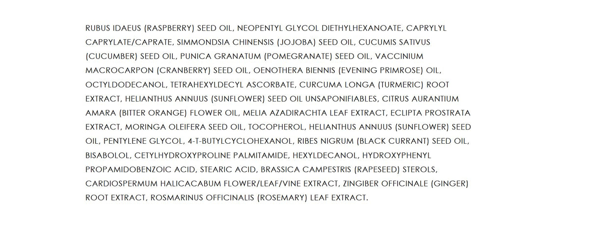 Sunday Riley ingredient label highlighting vitamin C and turmeric benefit