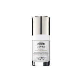 Sunday Riley Good Genes front bottle shows sleek packaging and fast brightening benefit