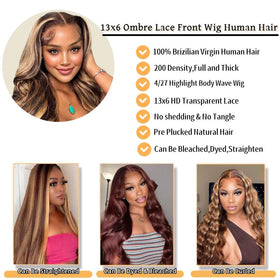 Sunelk full-length body wave wig displays 28-inch length and thick volume