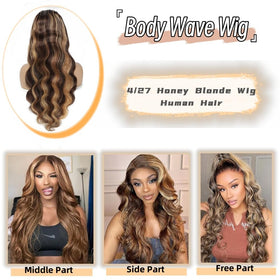 Sunelk color transition close-up showing 4/27 ombré depth and styling versatility
