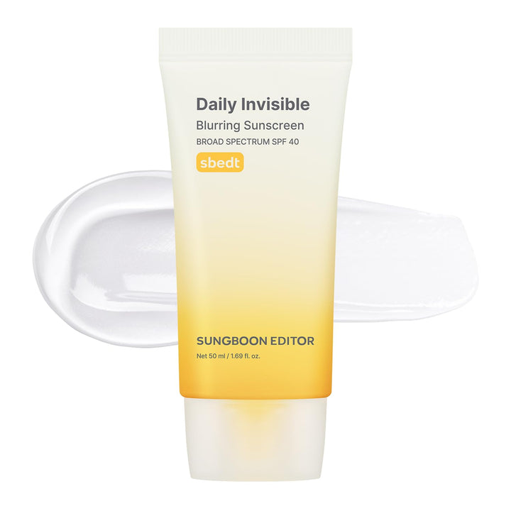 SUNGBOON EDITOR front packaging showing SPF 40 and 50ml size benefit