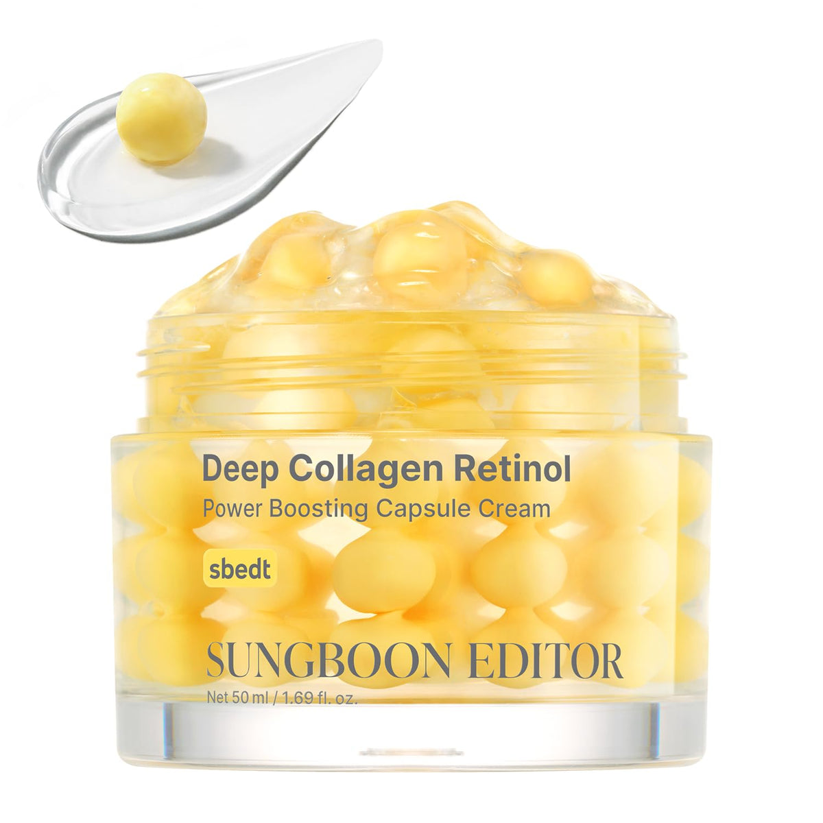 SUNGBOON EDITOR front packaging showing compact jar and branding, conveys premium care