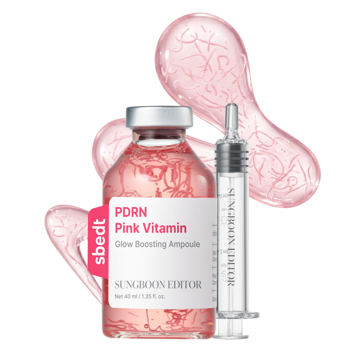 SUNGBOON EDITOR front packaging showing sleek ampoule for instant glow