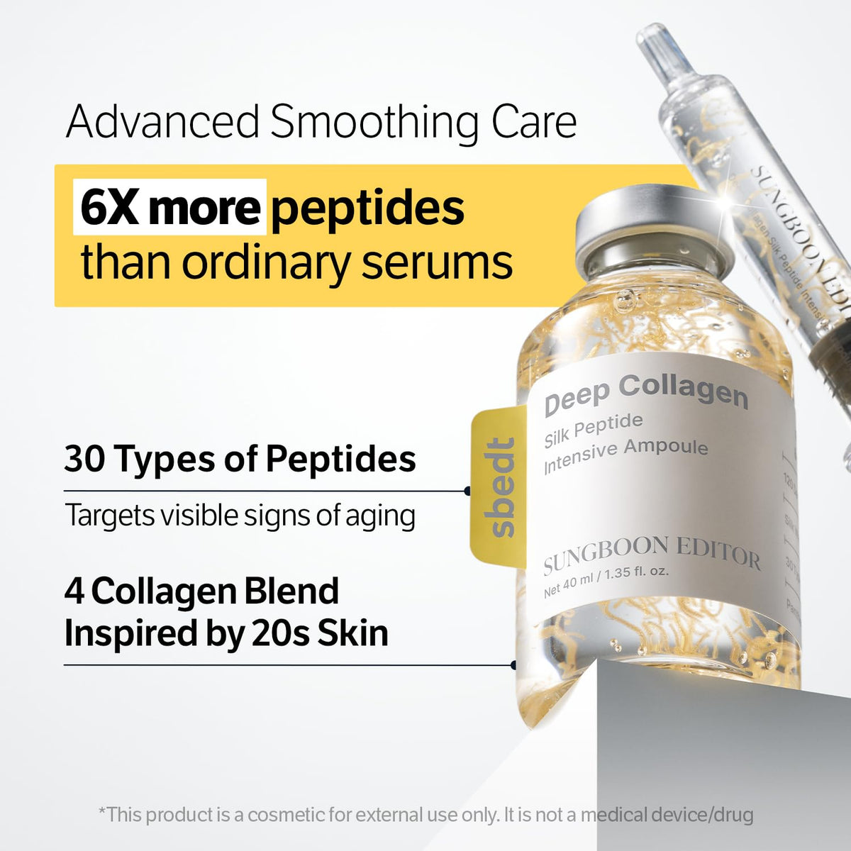 SUNGBOON EDITOR gold-infused serum texture showcasing luminous finish benefit