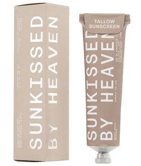 Sunkissed By Heaven front packaging showing SPF 50 and Jay Alvarrez branding for trusted protection
