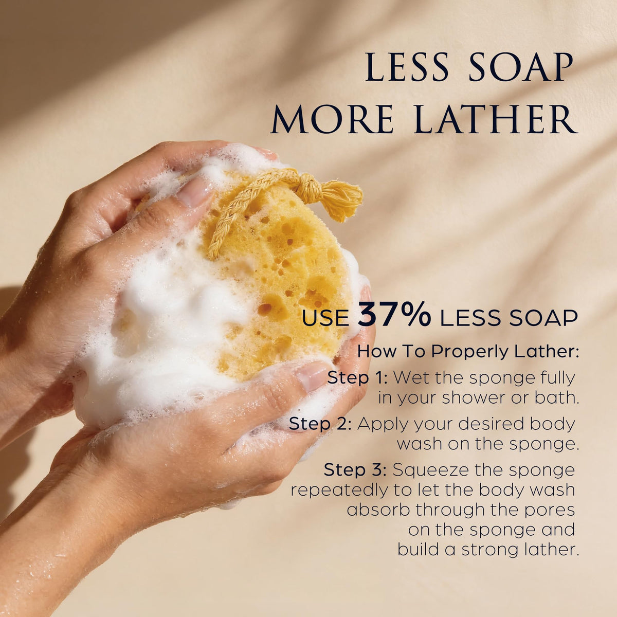 Sunlite Sports sponge in use producing abundant foam and efficient cleaning