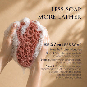 Sunlite Sports Spongentle smooth side detail highlighting gentle cleansing action