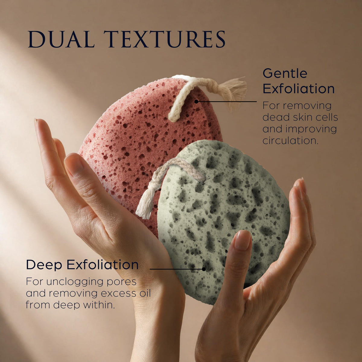 Sunlite Sports Spongentle textured side close-up showing exfoliating surface benefit