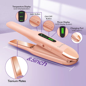 SUNMAY used to create soft curls demonstrating 2-in-1 curling and straightening benefit