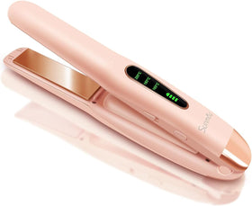 SUNMAY compact flat iron front view showing slim travel-ready design and quick styling