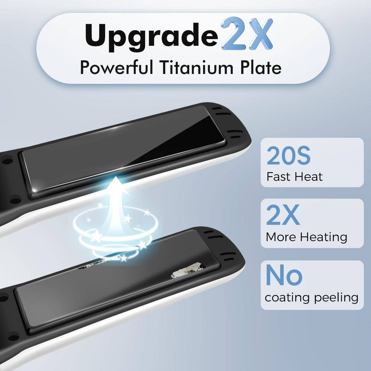 SUNMAY titanium plate close-up highlights smooth surface for even heat