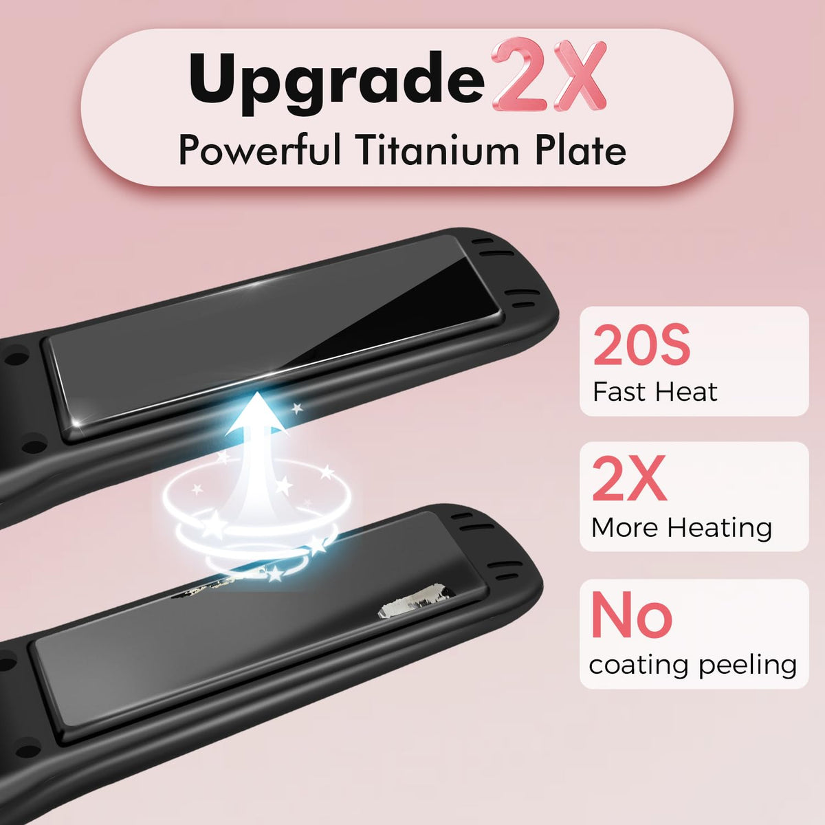 SUNMAY close-up of titanium floating plates, smooth glide and even heat