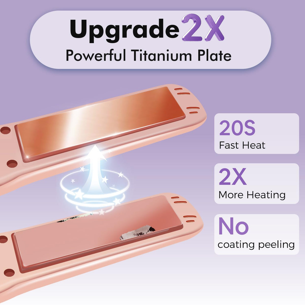 SUNMAY titanium plate close-up showing smooth surface for even heat and reduced friction