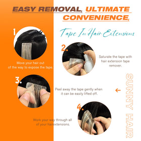 Sunny Hair care instructions label to maintain extension lifespan