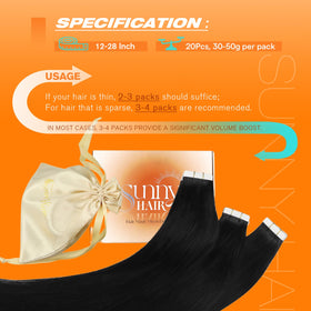 Sunny Hair installed on model back view showing seamless blend
