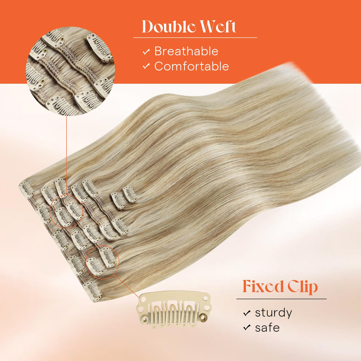 Sunny Hair storage case with extensions demonstrating tidy, long-lasting care
