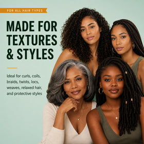 Applying Sunny Isle to edges, brand visibly smooths and defines hairline with gentle hold