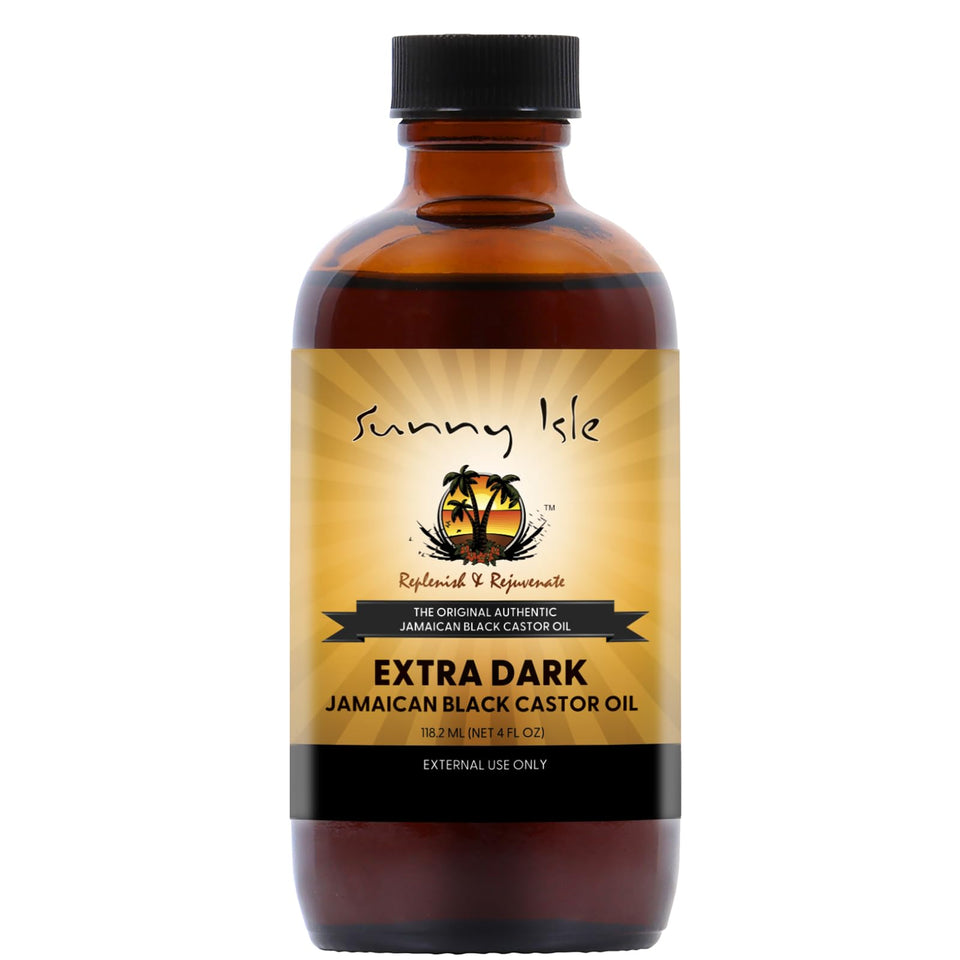 Sunny Isle front packaging showing 4oz bottle and authentic JBCO benefits