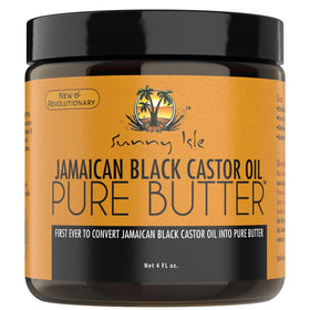 Sunny Isle jar front view showing label and 4oz butter for easy identification and ingredient trust