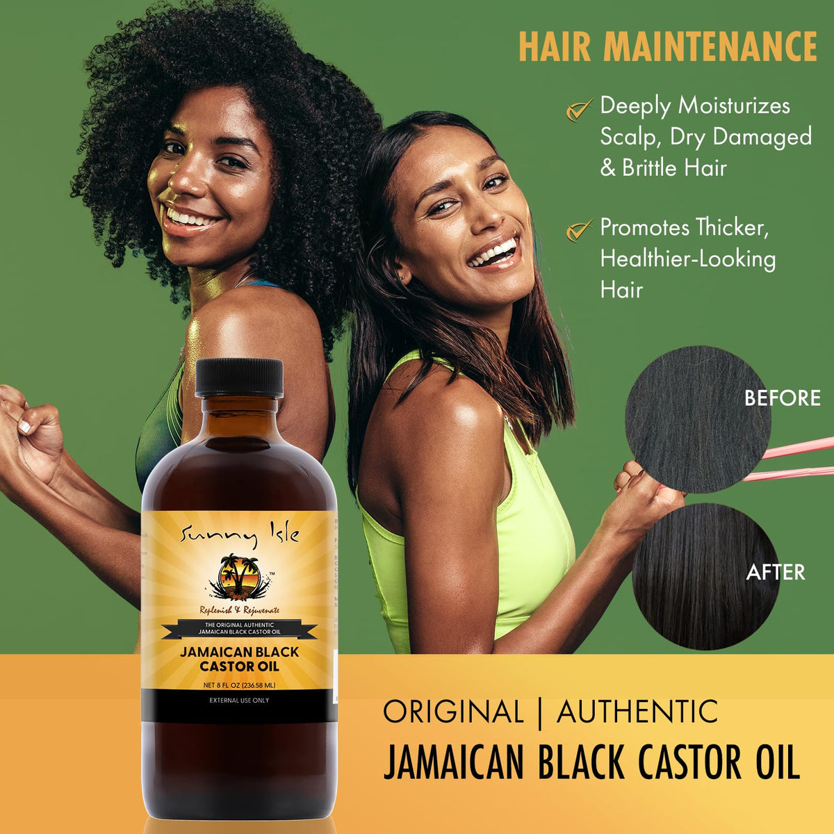 Sunny Isle applied during a scalp massage to promote even distribution and targeted nourishment