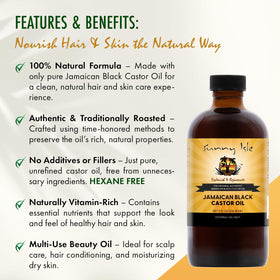 Sunny Isle oil texture on hand displaying medium consistency for scalp and hair application