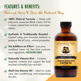 Sunny Isle oil in hand for scalp application demonstrating easy absorption