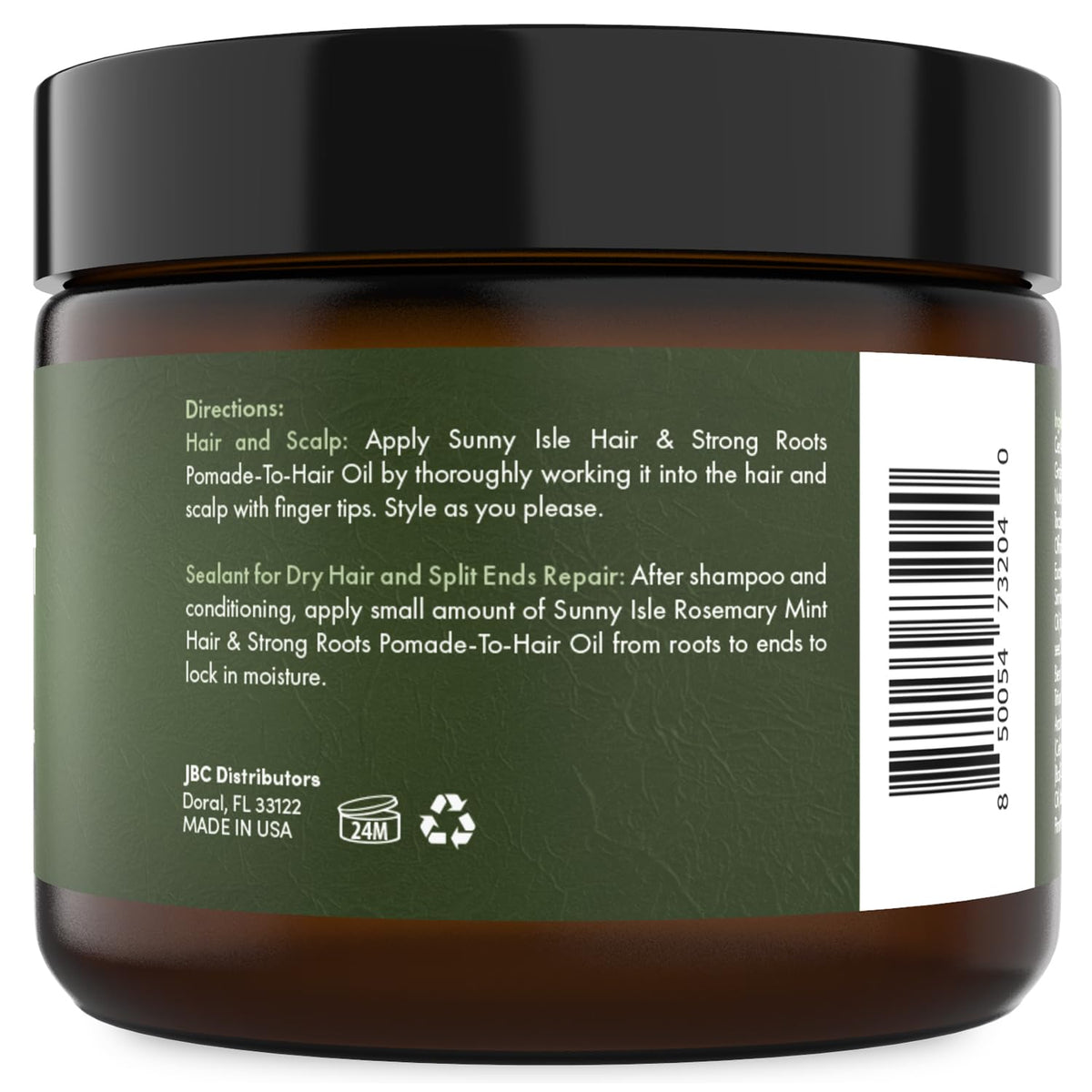 Sunny Isle 5 oz jar next to common objects for scale, clarifies product size