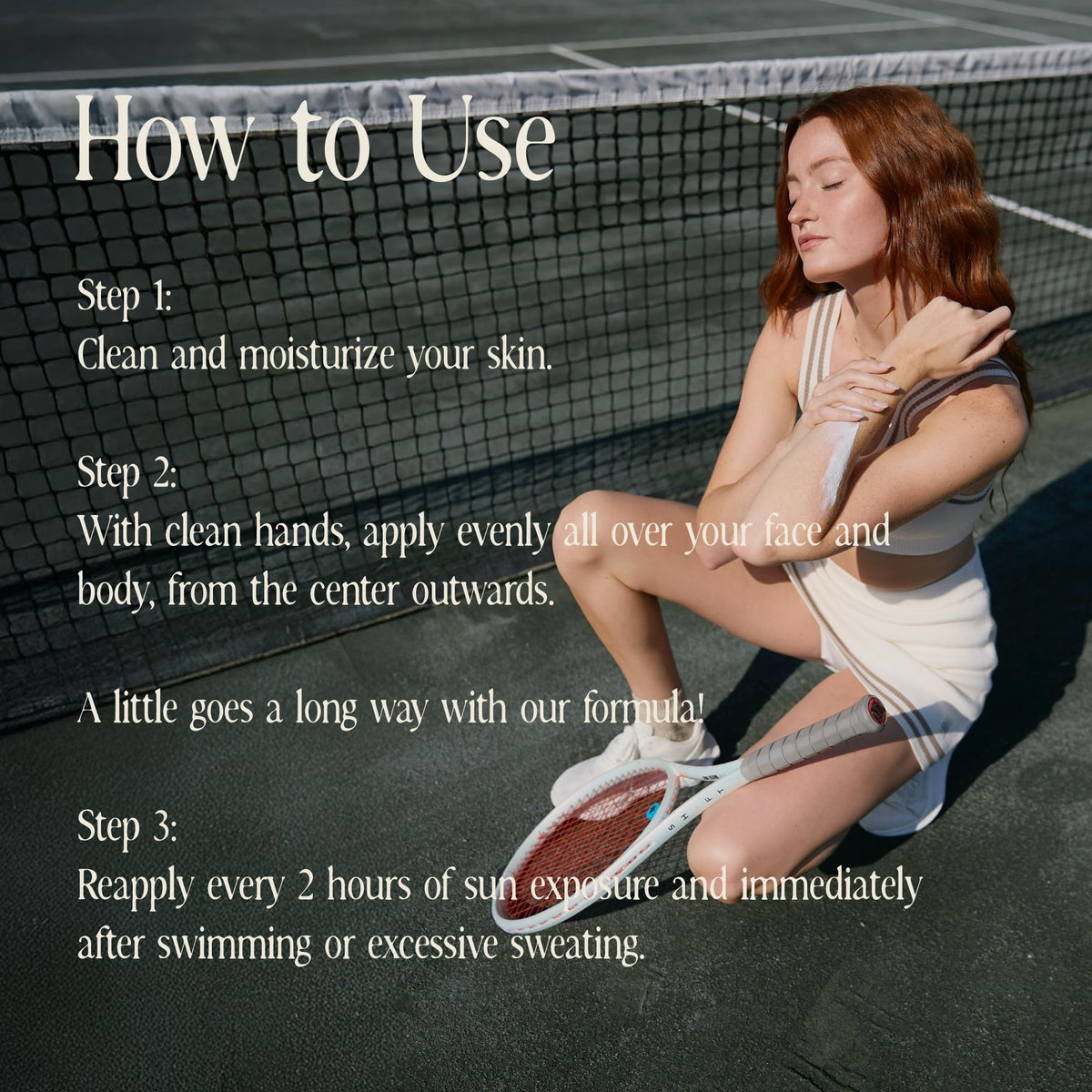 Sunny Sailor sunscreen spread on skin showing even absorption benefit