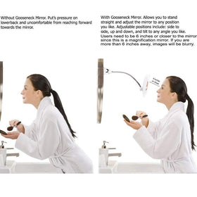 SunplusTrade flexible gooseneck bent to angle showing adjustable positioning benefit hands-free use