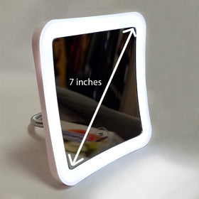 SunplusTrade suction cup attached to bathroom mirror showing tool-free mounting benefit easy setup
