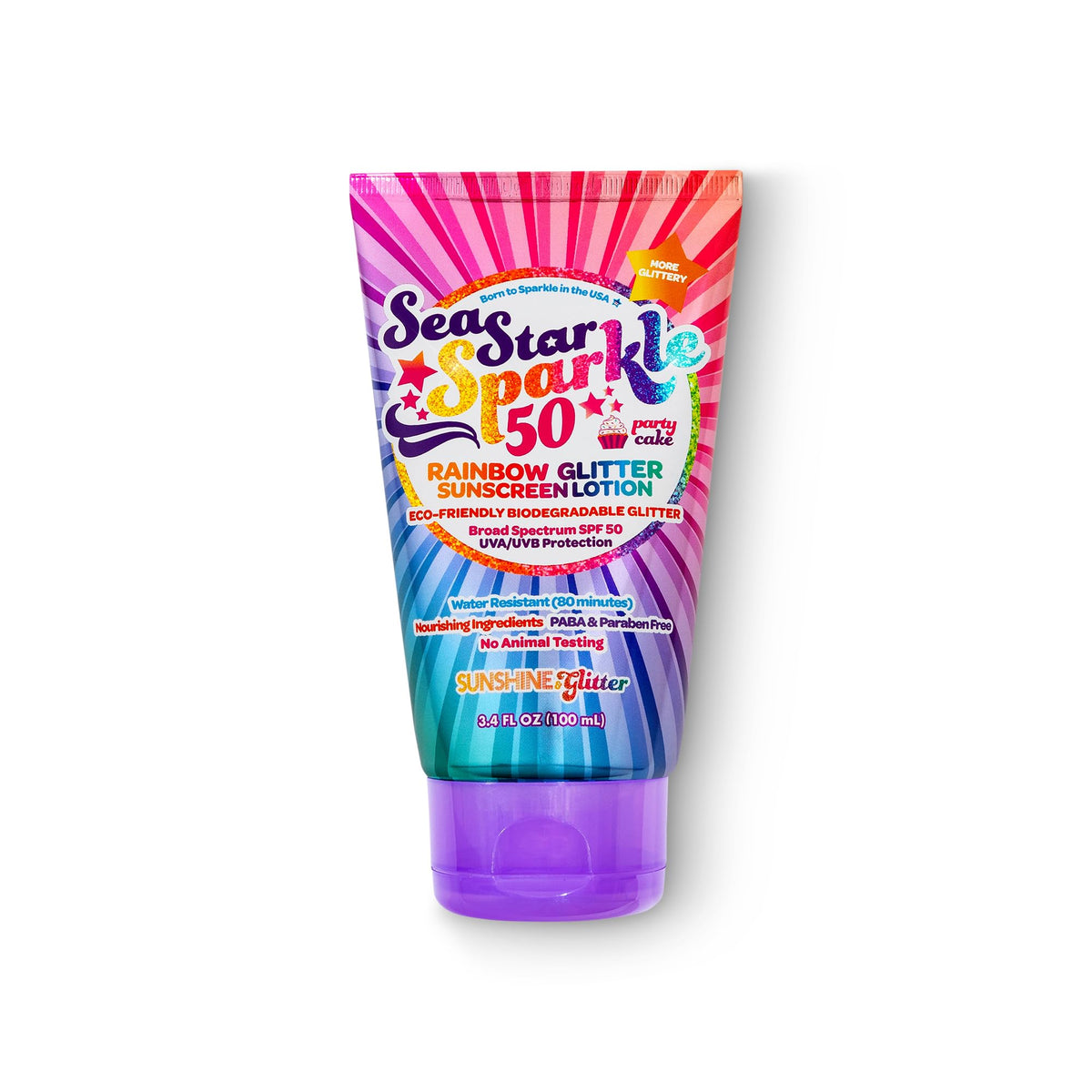 Sunshine & Glitter shimmer cream texture close-up showing smooth blendability benefit