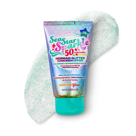 Sunshine & Glitter label close-up showing ingredients and USA-made reassurance