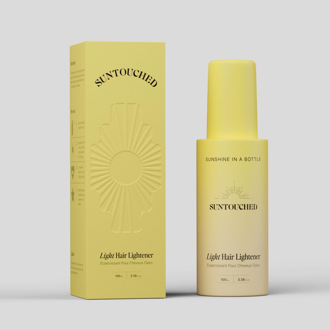 Suntouched before-and-after photo showing subtle sun-kissed highlights