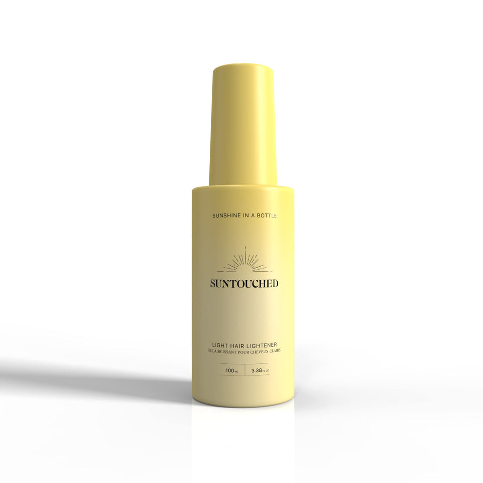 Suntouched front packaging showing bottle and brightening benefit
