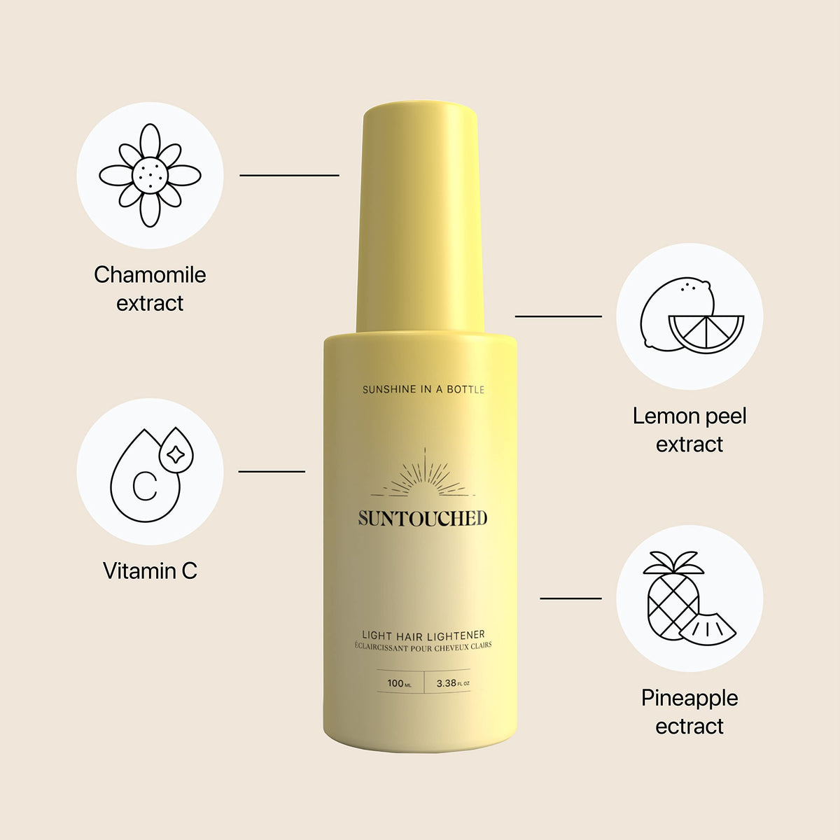 Suntouched spray nozzle detail demonstrating easy application benefit