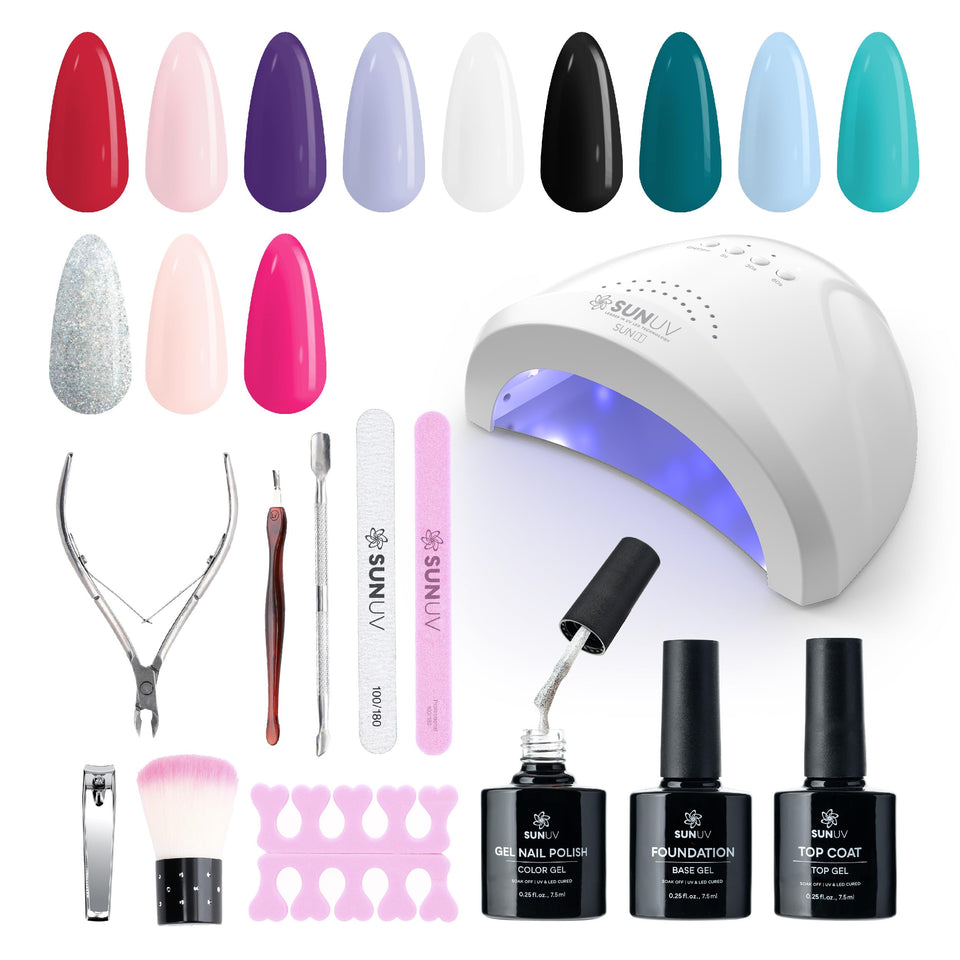 SUNUV front packaging showing full 23-piece kit for easy gifting