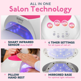 SUNUV SUN2C top panel with four timer buttons and clear display benefit