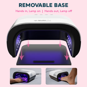 SUNUV SUN3 curing painted nails showing smooth glossy finish benefit
