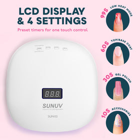 SUNUV SUN4S removable base detached to simplify pedicure positioning